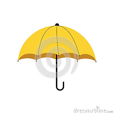 Yellow Opened umbrella Vector Illustration