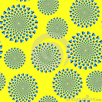 Yellow optical illusion Stock Photo