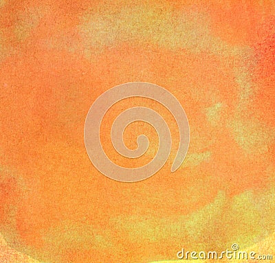 Yellow orange, abstract background paper texture with watercolor stain paint art. Stock Photo