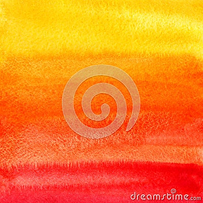 Yellow, orange, red gradient watercolor background Stock Photo