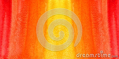 Yellow, orange, red long watercolor background Stock Photo