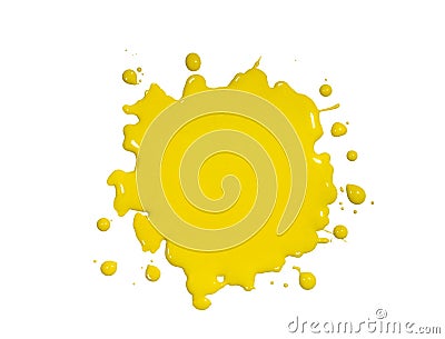 Yellow Paint Splatter Stock Photo