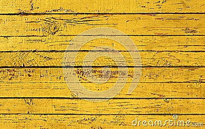 Yellow painted plank Stock Photo