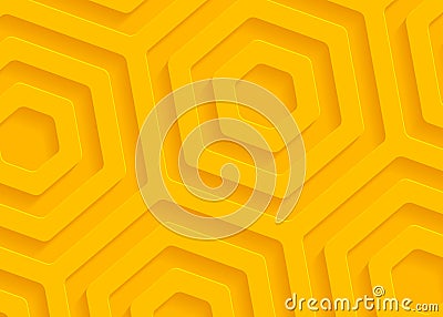 Yellow paper geometric pattern, abstract background template for website, banner, business card, invitation Vector Illustration