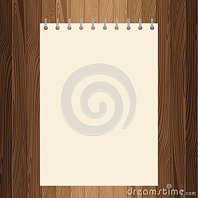 Yellow paper on lath boards. Vector Illustration