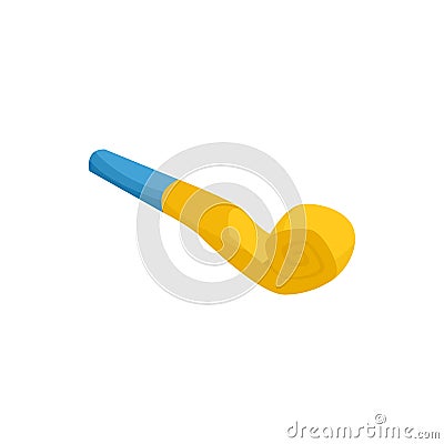 Yellow party blower icon in cartoon style Vector Illustration