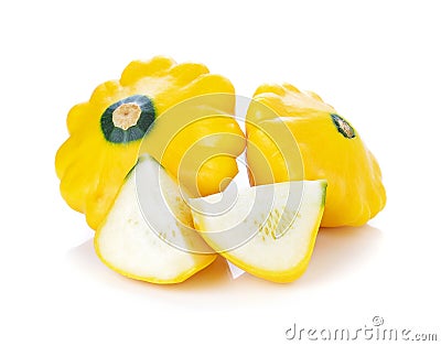 Yellow patty pan squash Stock Photo