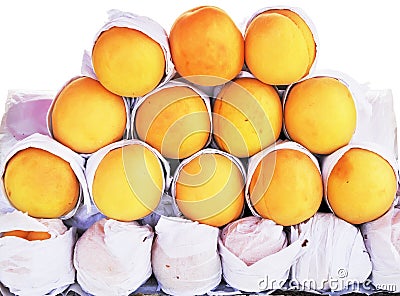 Yellow peach Stock Photo