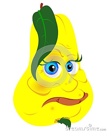 Yellow pear Vector Illustration