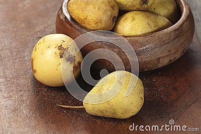 Yellow pears Stock Photo