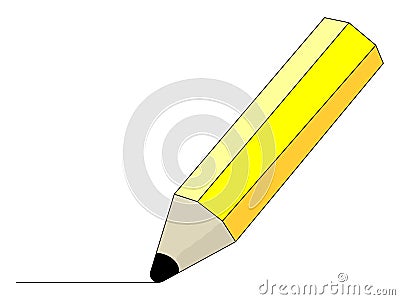 Yellow pencil Stock Photo