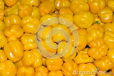 Yellow peppers Stock Photo