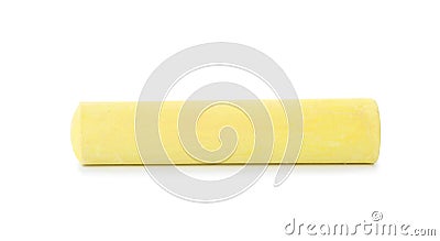 Yellow piece of chalk Stock Photo