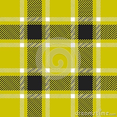 Yellow plaid pattern Vector Illustration