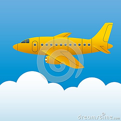 Yellow plane Stock Photo