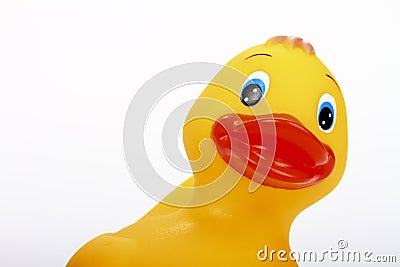 Yellow plastic bathtime duck Stock Photo
