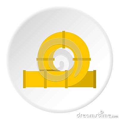 Yellow playground slider icon circle Vector Illustration