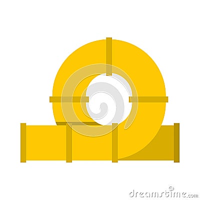 Yellow playground slider icon, flat style Vector Illustration