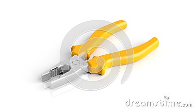 Yellow pliers Stock Photo