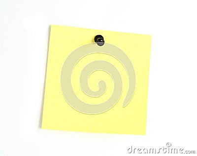 Yellow post-it note Stock Photo