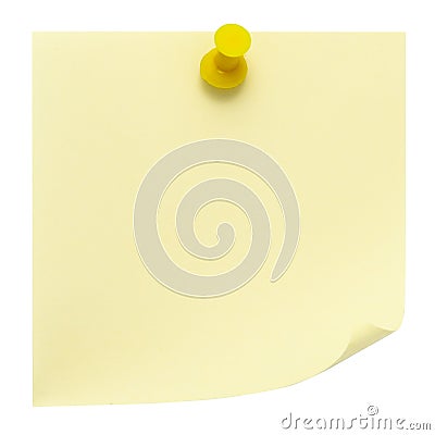 Yellow post-it note Stock Photo