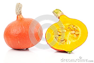 Yellow pumpkins vegetables Stock Photo
