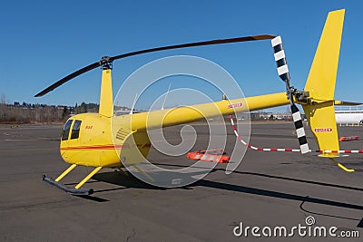 Yellow R44 Editorial Stock Photo