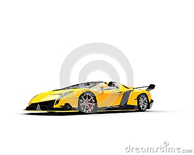 Yellow Race Supercar Stock Photo