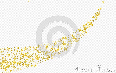 Yellow Rain Glamour Transparent Background. Rich Vector Illustration