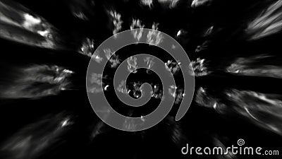 Yellow and red code. Motion. Written illuminated numbers made in random order in animation. Stock Photo