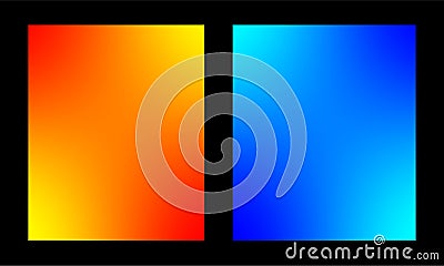 Yellow and red front or back blue abstract background, front and back. Vector Illustration