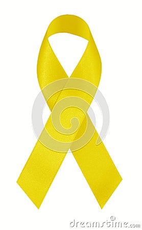 Yellow Ribbon Stock Photo