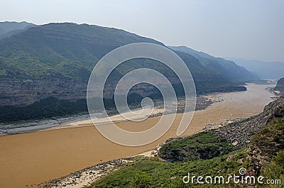 Yellow river Stock Photo