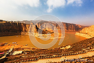 The Yellow River in China Editorial Stock Photo