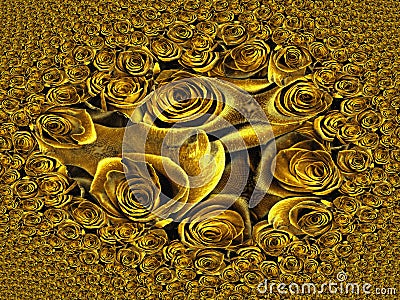 Yellow Roses Abstract Stock Photo