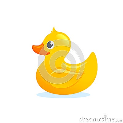 Yellow Rubber Duck Vector Illustration. Vector Illustration