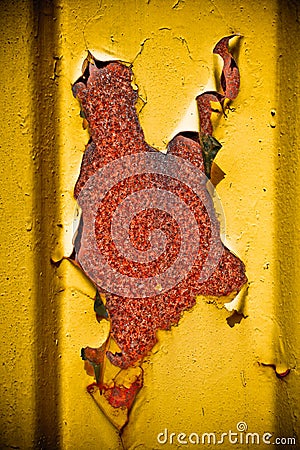 Yellow rusty surface texture Stock Photo