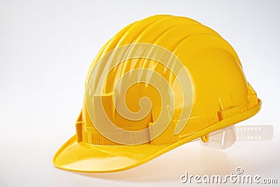 Yellow safety helmet Stock Photo
