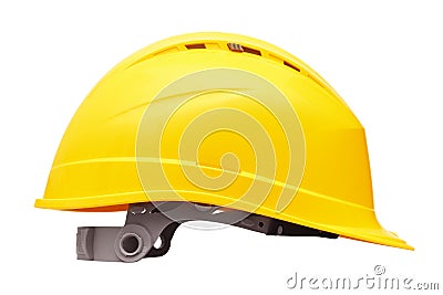 Yellow safety helmet Stock Photo