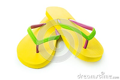 Yellow sandal Stock Photo