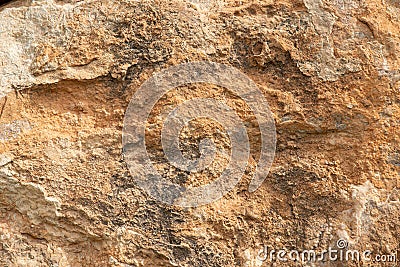yellow sandstone rough high definition texture. natural stone background Stock Photo