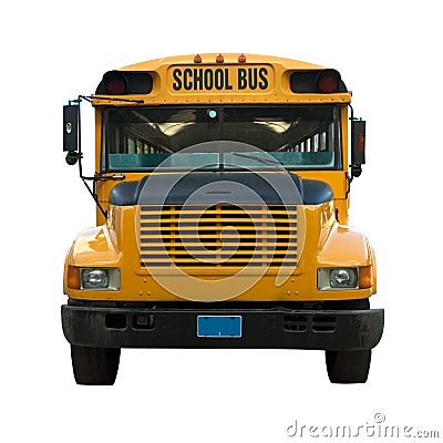 Yellow school bus Stock Photo