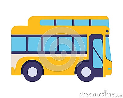 yellow schoolbus transport Vector Illustration