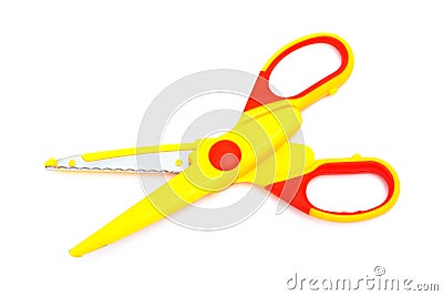 Yellow scissors Stock Photo
