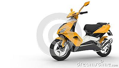 Yellow Scooter Stock Photo