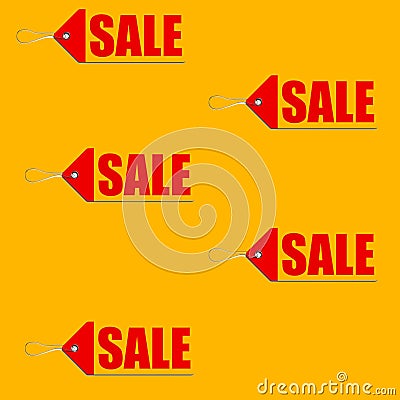 Yellow sell background for shop Stock Photo