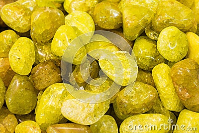 Yellow semiprecious stones Stock Photo