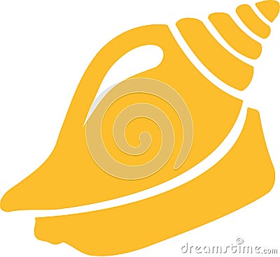Yellow shell snail Vector Illustration