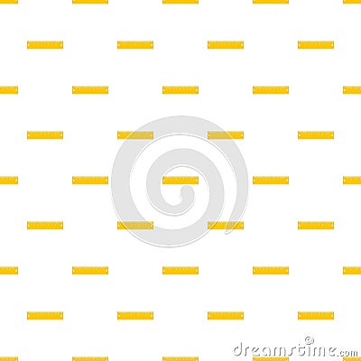 Yellow short ruler pattern seamless Vector Illustration