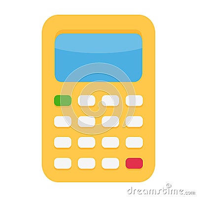 Calculator Simple Modern Icon on White Vector Illustration